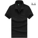 2019 Shirt Men Clothing short Sleeve Tees for women summer style classic tops Blue Black White Solid color