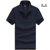 2019 Shirt Men Clothing short Sleeve Tees for women summer style classic tops Blue Black White Solid color