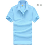 2019 Shirt Men Clothing short Sleeve Tees for women summer style classic tops Blue Black White Solid color