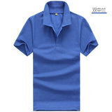 2019 Shirt Men Clothing short Sleeve Tees for women summer style classic tops Blue Black White Solid color